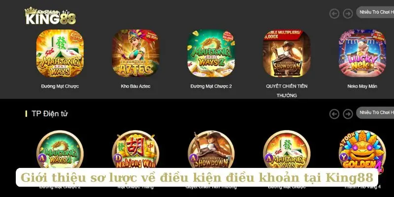 Giới thiệu sơ lược về điều kiện điều khoản tại King88