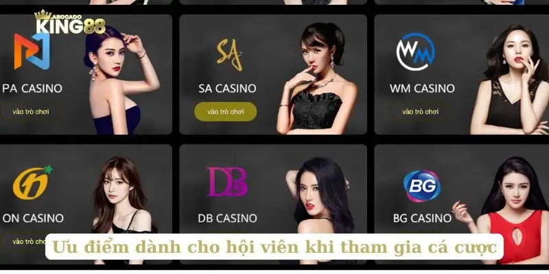 Ưu điểm dành cho hội viên khi tham gia cá cược