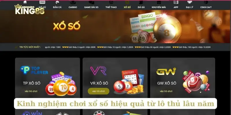 Kinh nghiệm chơi xổ số hiệu quả từ lô thủ lâu năm